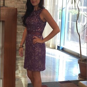 Purple sequin Cocktail dress